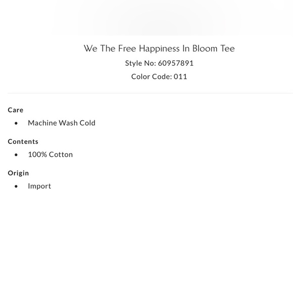 NWT Free People S We the Free Happiness in Bloom Tee in Ecru Combo New $98 Tunic - Picture 9 of 9